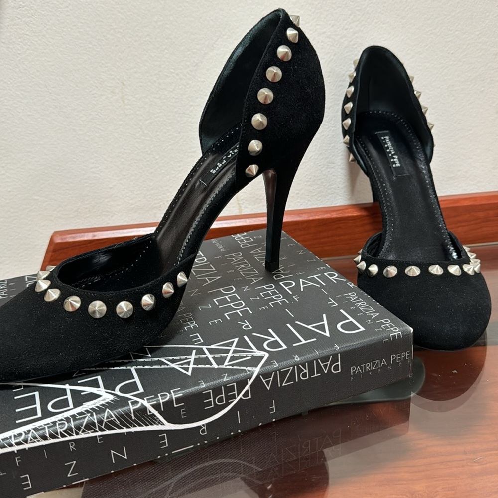 Patrizia Pepe Black Studded Heels